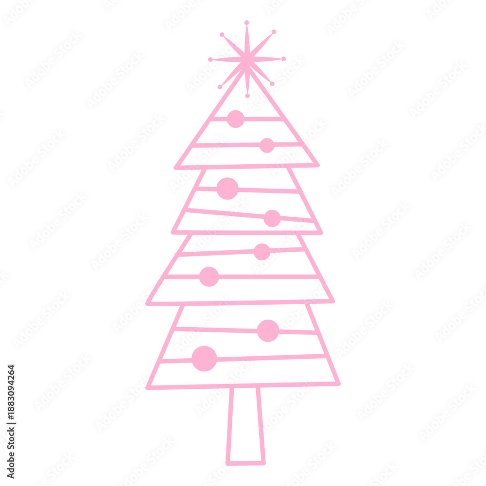 Fototapeta premium A holiday tree ready to spread presents