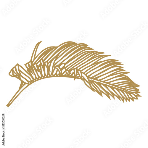 Palm frond wall decal