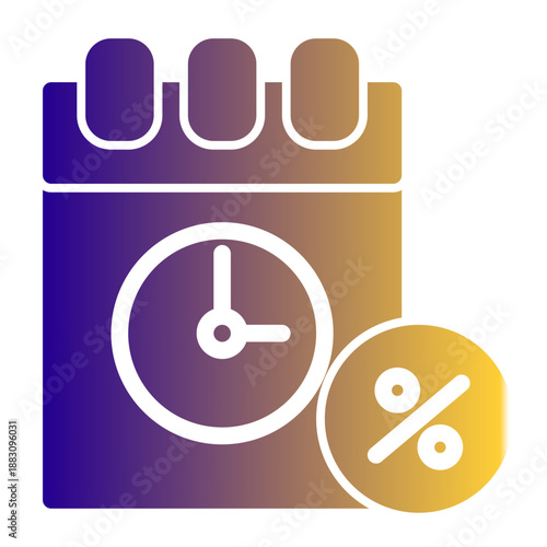 Temporary Sale Icon from Cyber Monday Icon Collection (Solid Gradient Style)