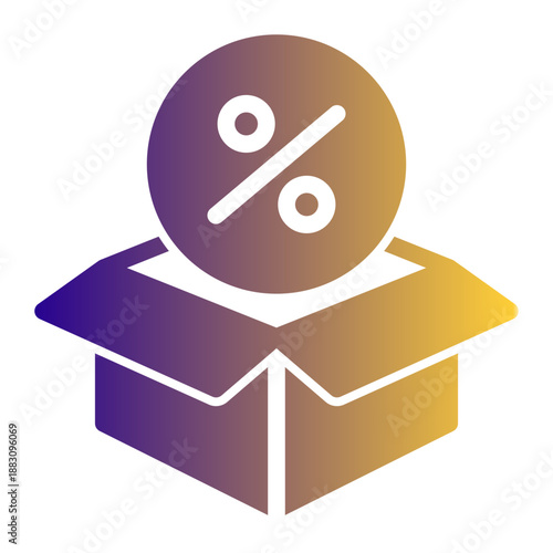 Discounted Shipping Icon from Cyber Monday Icon Collection (Solid Gradient Style)
