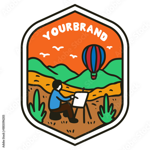 design illustration doodle drawing badge