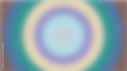 Abstract colorful circular pattern with textured grain effect