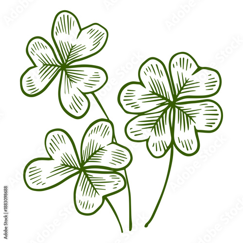 Saint Patrick's day clovers icon