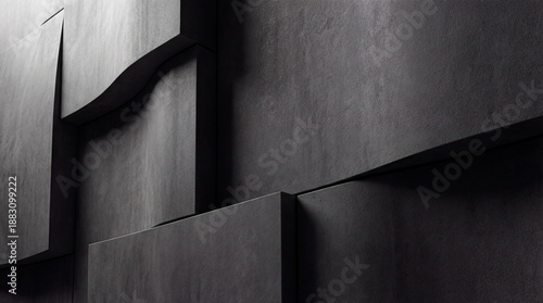 Hard Charcoal Architectural Concrete Wall Background
