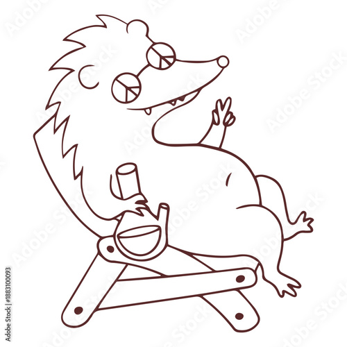 Hedgehog and a bong stroke