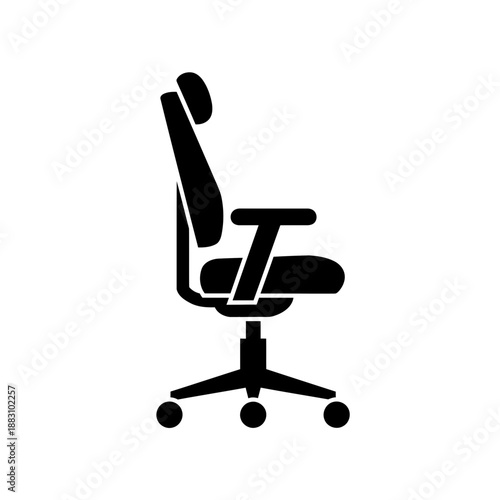 Office chair icon - ergonomic design for comfort