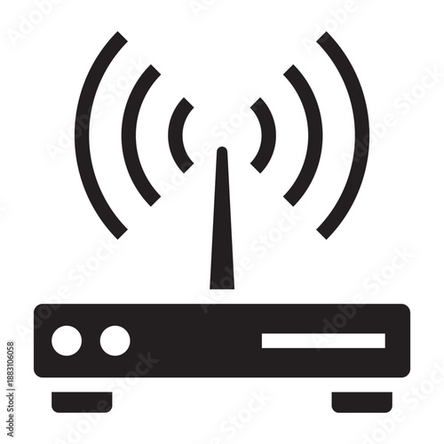 Solid icon of router