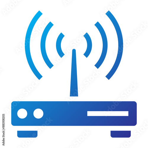 Gradient icon of router