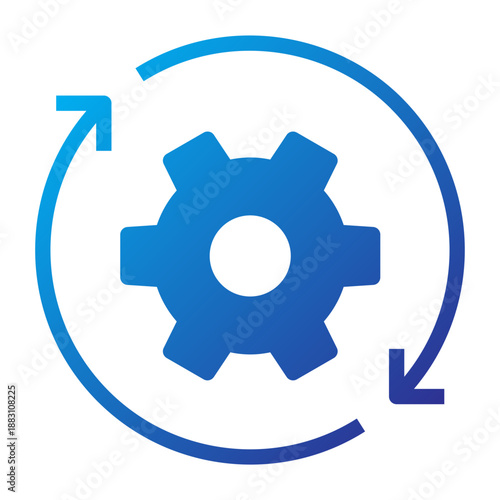 Gradient icon of process update
