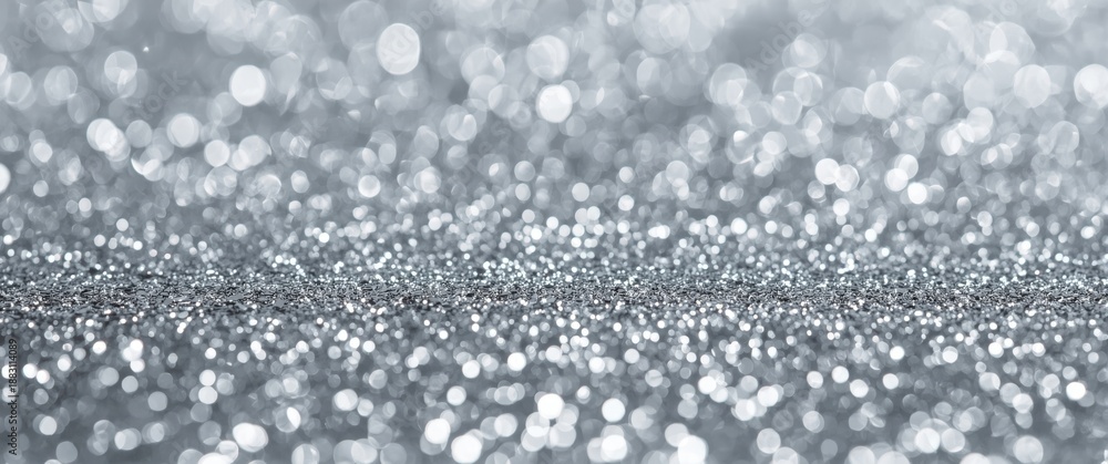 Obraz premium Blurred Silver Glitter Background