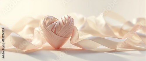 Ribbon Heart Concept for Valentine's Day