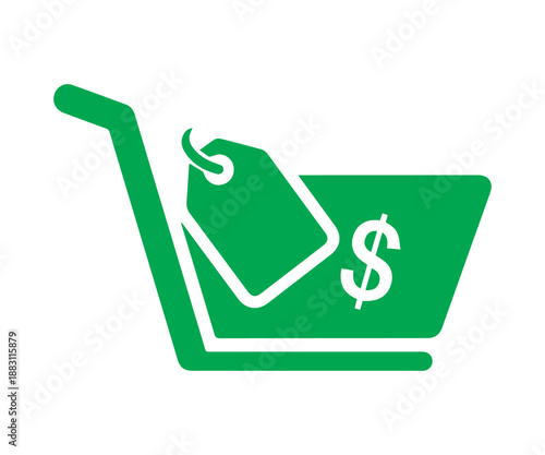 Shopping Cart Icon for E-commerce, Retail and UI Design