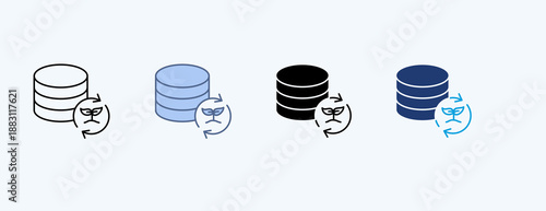 Data Restoration Multiple Icon Illustration Vector