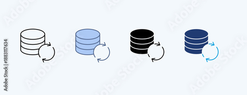 Backup System Multiple Icon Illustration Vector