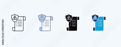 Contingency Planning Multiple Icon Illustration Vector