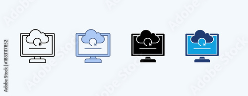System Recovery Multiple Icon Illustration Vector