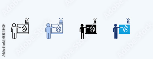 Emergency Training Multiple Icon Illustration Vector