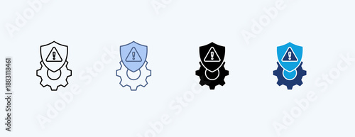 Risk Management Multiple Icon Illustration Vector