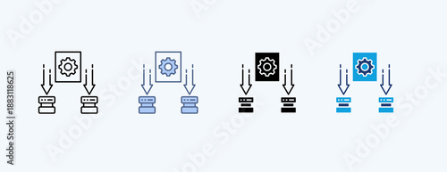 System Redundancy Multiple Icon Illustration Vector