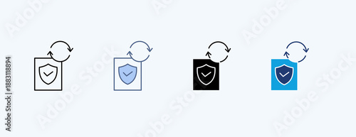 Continuity Policy Multiple Icon Illustration Vector