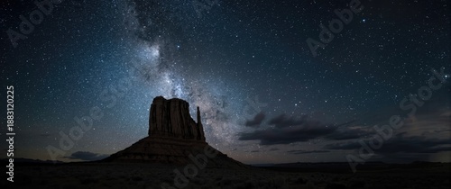 Wallpaper Mural Night sky with a stunning rock formation captured in astrophotography Torontodigital.ca