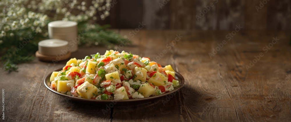 Obraz premium Traditional Czech Festive Potato Salad
