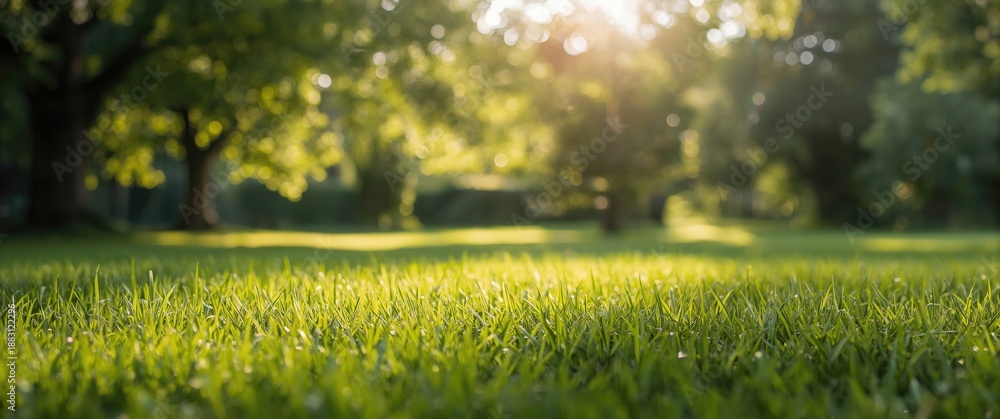Obraz premium green background with grass and defocus