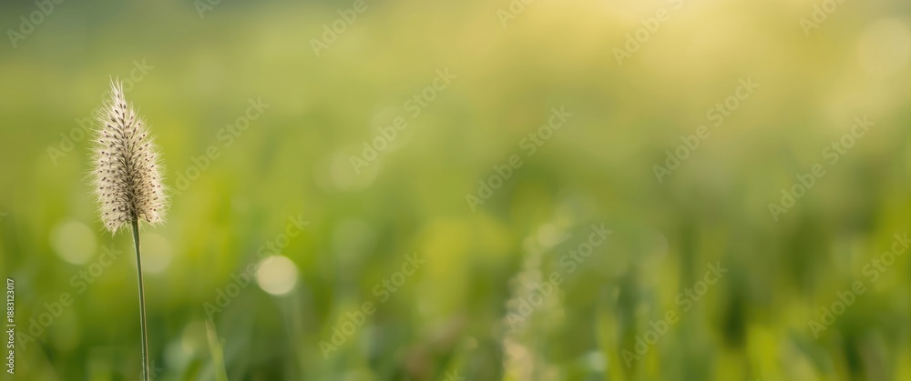 Obraz premium Vertical shot capturing a meadow foxtail with a green blurred background