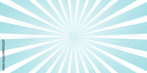 Sun rays blue and white vector background