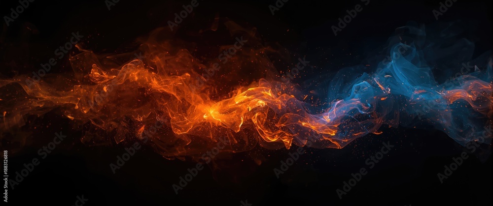 Fototapeta premium Beautiful background illumination featuring separate light images tailored to range, with burning time creating multiple images