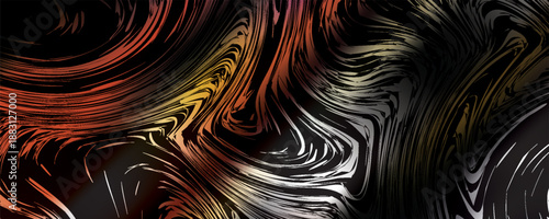 Dark Orange vector template with lava shapes. Shining crooked illustration in marble style. New composition for your brand book.