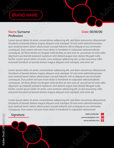 Modern, minimal and corporate A4 sized letterhead design 2