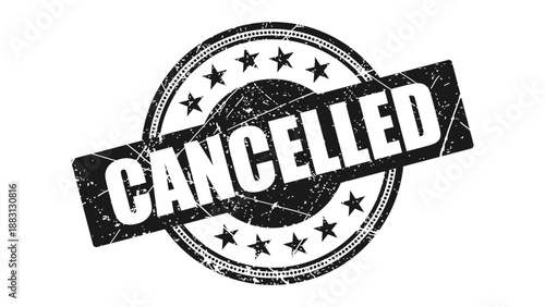 Cancelled stamp with grunge texture