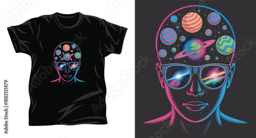 Astronomy graphic vector t shirt design print