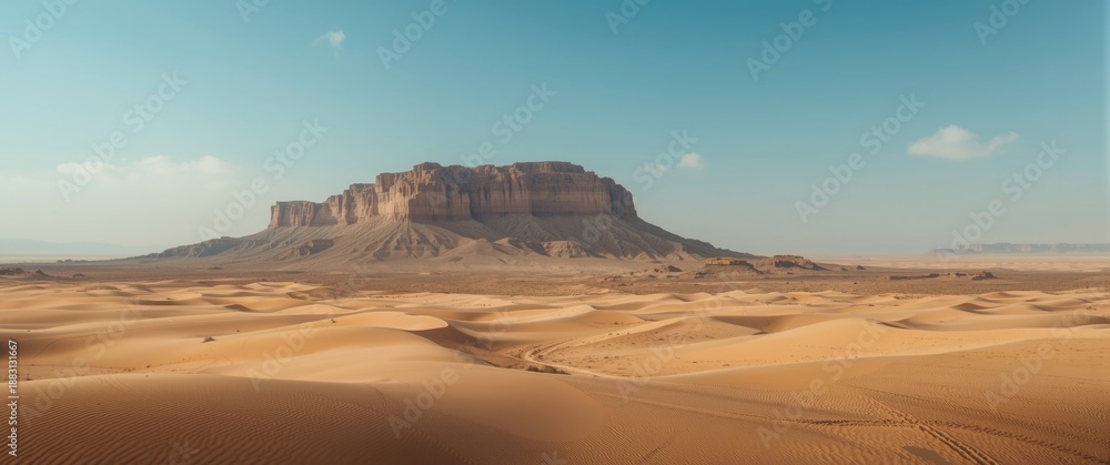Obraz premium Desert landscape along the Jordanian border in Israel