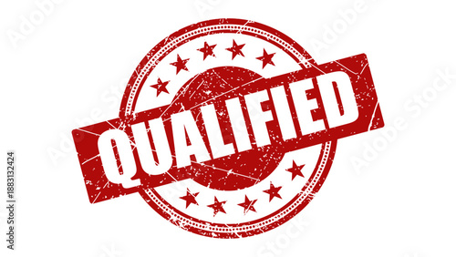 Qualified stamp with grunge texture