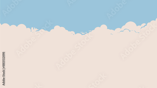 Serene Sky with Fluffy White Clouds