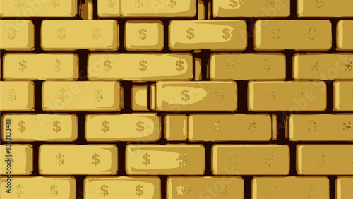 Gold Bars Stacked Together