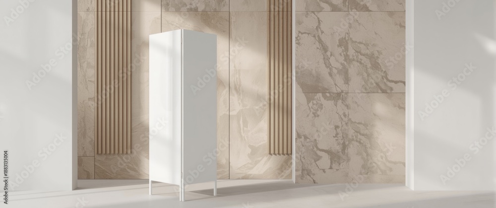 Naklejka premium Residential white PVC foldable room divider