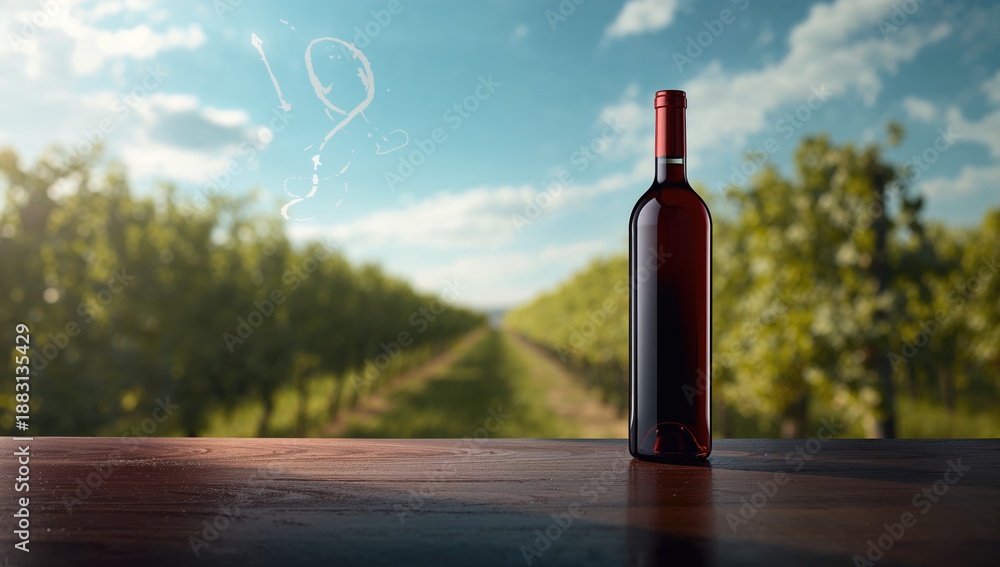 Fototapeta premium Close-up of a wine glass with red wine, highlighting wine serving practices, National Wine Day