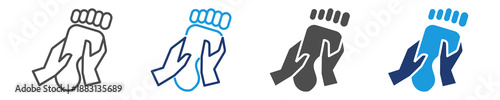 foot massage icon set multiple style