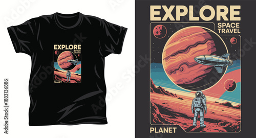 Astronomy graphic vector t shirt design print