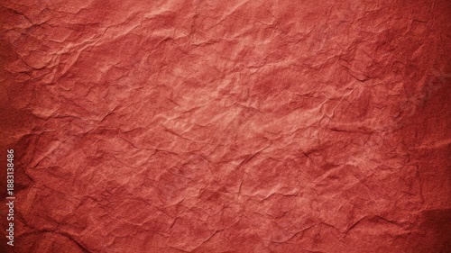 Wallpaper Mural Wrinkled red paper texture with visible natural folds and creases, realistic style on flat surface, concept of vintage or aged material Torontodigital.ca