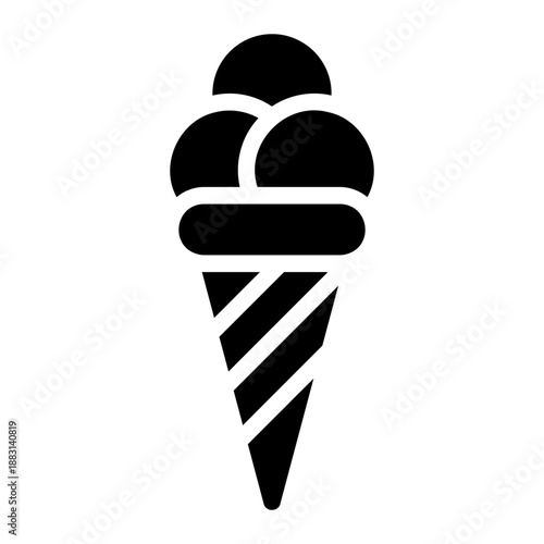 ice cream glyph icon