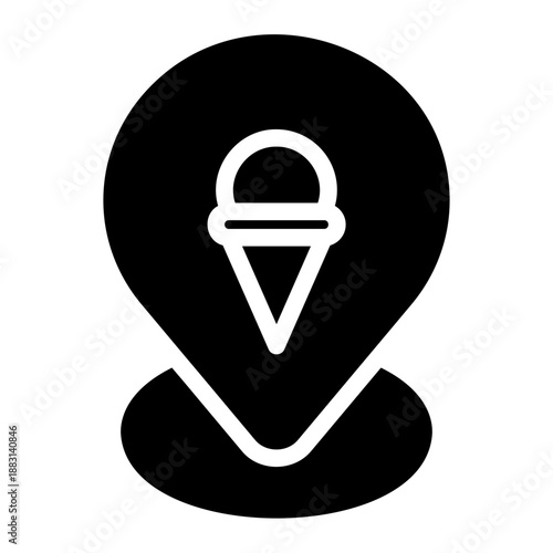 ice cream glyph icon