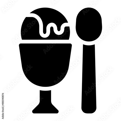 ice cream glyph icon