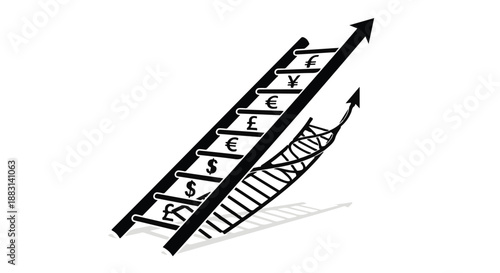 vector illustration of a black and white paper plane