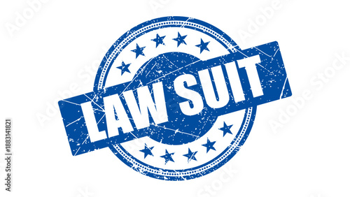Law suit stamp with grunge texture