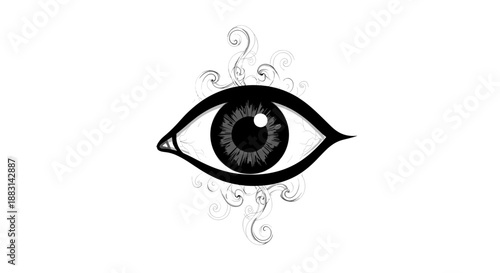 Detailed illustration of eye.