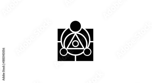 Geometric figure logo design.